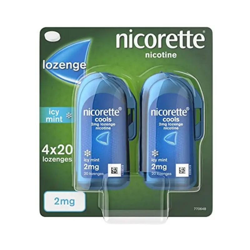 Nicorette Lozenge Cools Icy Mint 2mg 4x20 Lozenges
