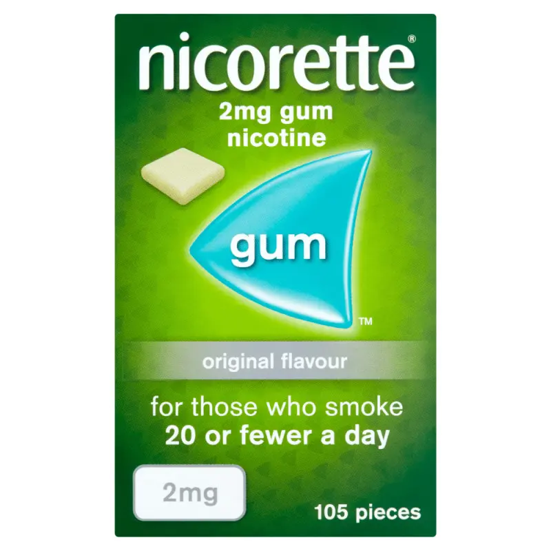 Nicorette Original Gum 2mg 105 Pieces