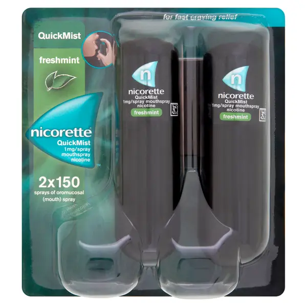 Nicorette Quickmist 1mg Mouthspray Freshmint (2 x 150)