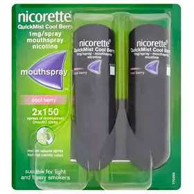 Nicorette Quickmist Cool Berry 1mg Spray Duo 13.2ml