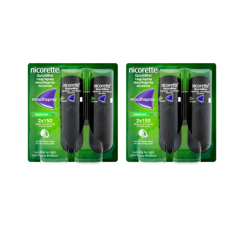 Nicorette QuickMist Freshmint 1mg Mouthspray Duo Twin Pack