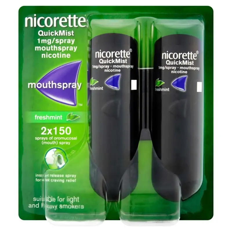 Nicorette QuickMist Freshmint 1mg Mouthspray Duo