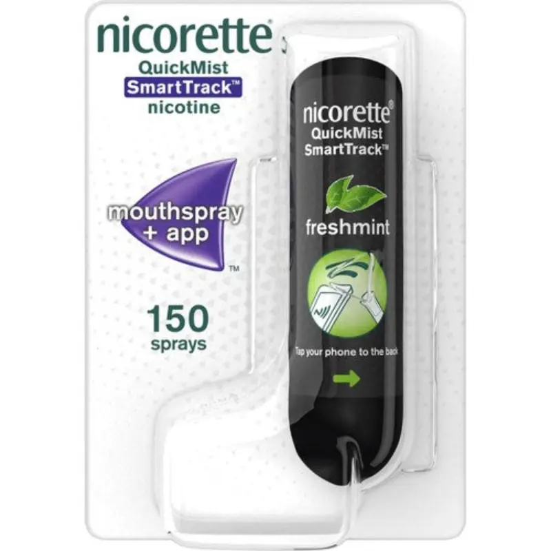 Nicorette QuickMist SmartTrack 1mg/Spray Fresh Mint 150 Sprays - 13.2ml