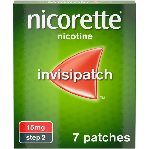 Nicorette Step 2 Invisi 15mg Patch 7 Nicotine Patches