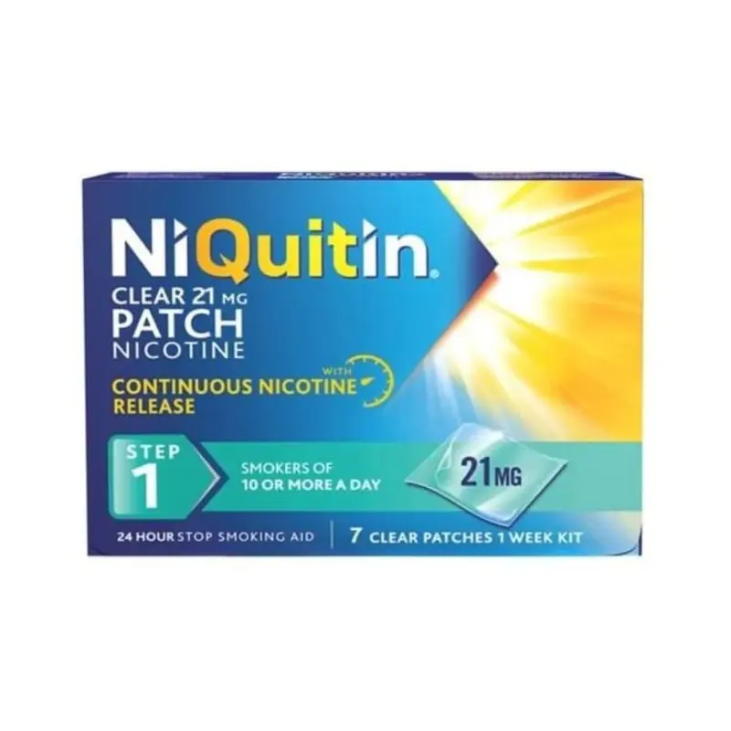 NiQuitin Clear Patch Nicotine Step 1 21mg 7 Patches