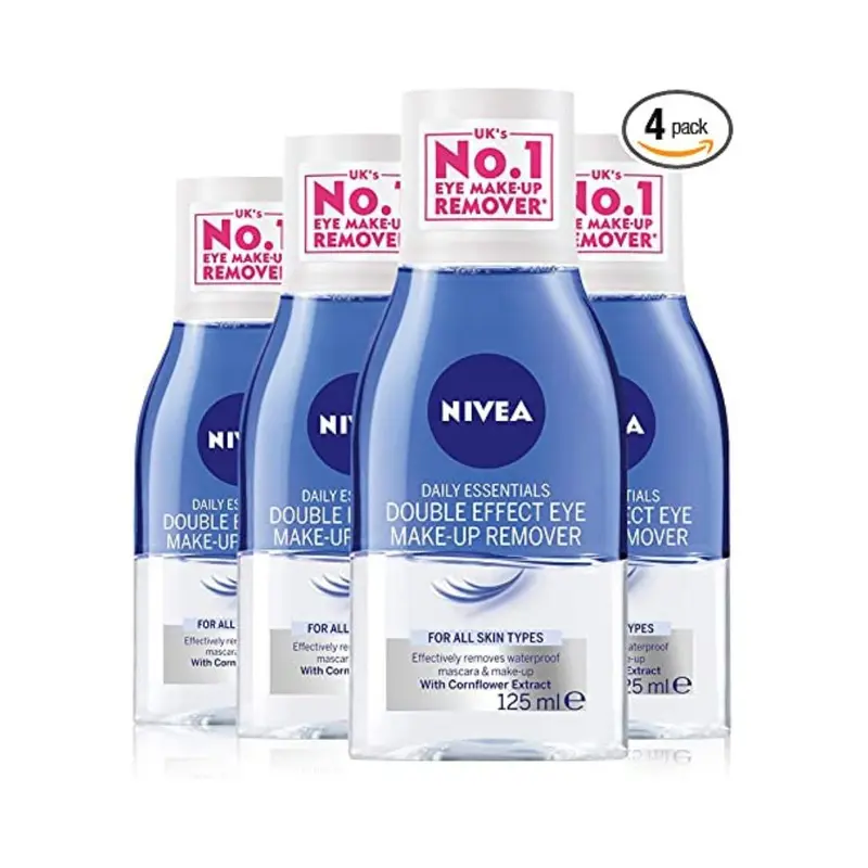 Nivea Double Effect Eye Make-up Remover 125ml - Pack of 4