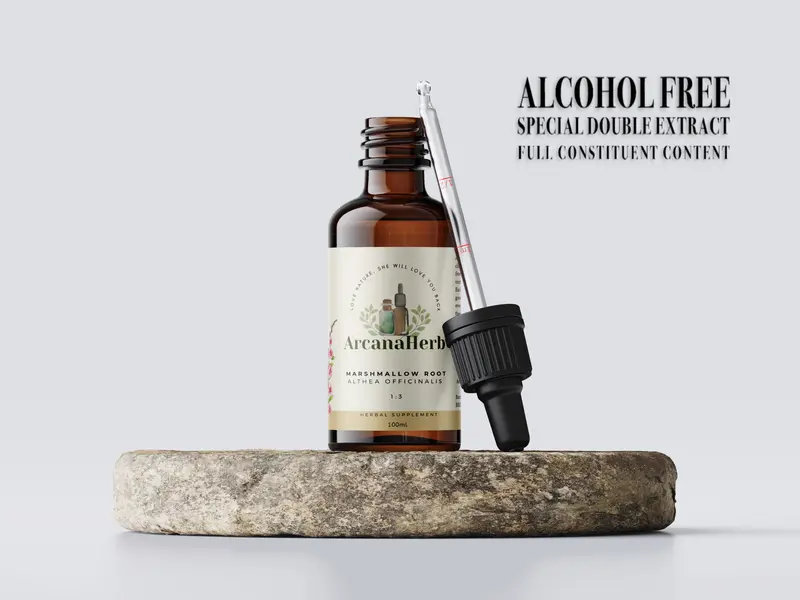 Non Alcoholic Marshmallow root tincture,  Althea officinalis Glycerine extract 1