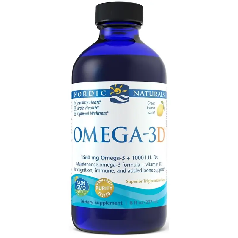 Nordic Naturals Omega-3D Lemon Fish Oil 237ml