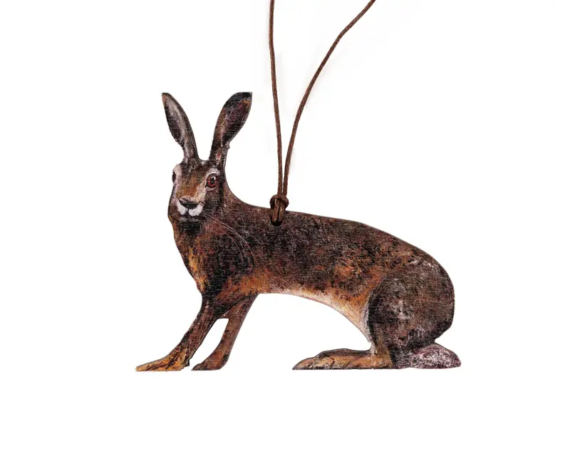 Norfolk Hare wooden decoration
