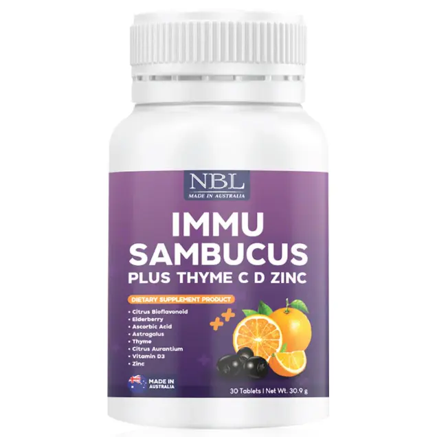Nubolic (NBL) - Immu Sambucus Plus Thyme C D Zinc (30 Tablets)