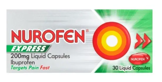 Nurofen Express 200mg Liquid Capsules – 30 Capsules