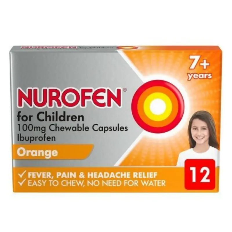Nurofen for Children 100mg Chewable - 12 Capsules (A)