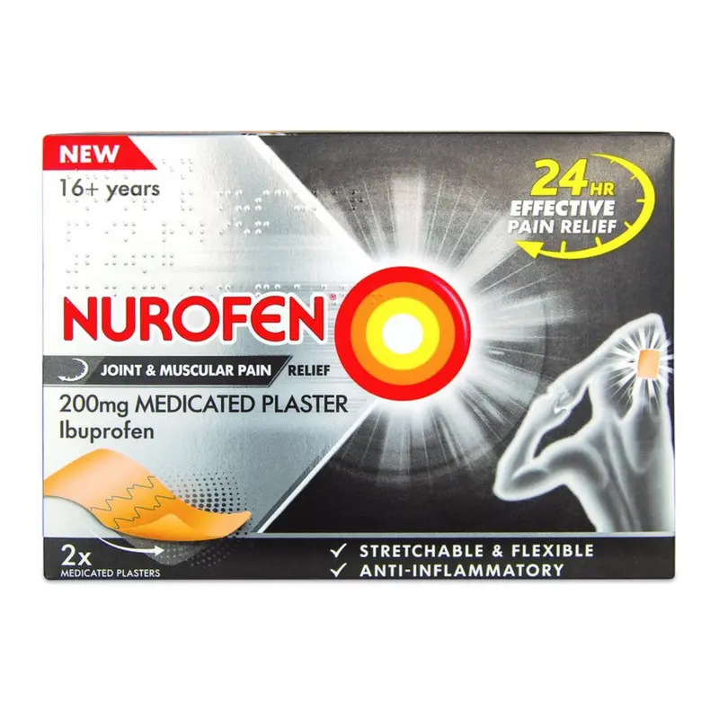 Nurofen Joint & Muscular Pain Relief 200mg Medicated Plaster (2) (P)
