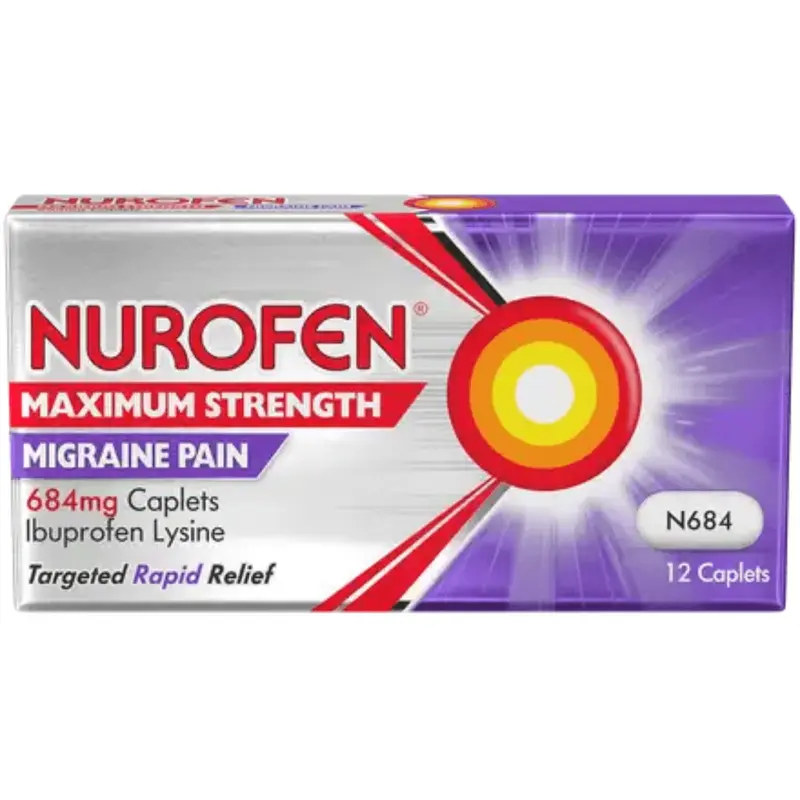 Nurofen Max Strength Migraine Relief 12 Caplets (P) (A)