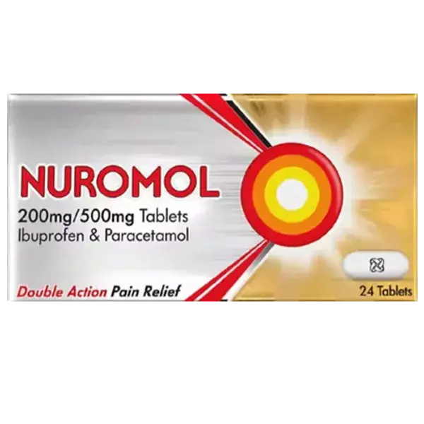Nuromol 200mg/500mg - 24 Tablets (P) (N)