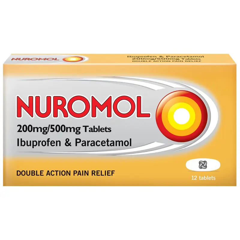 Nuromol - Ibuprofen & Paracetamol - 12 tablets