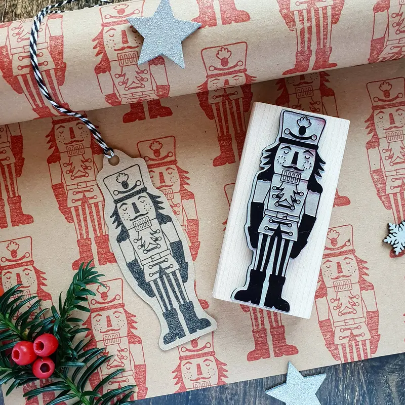 Nutcracker Christmas Craft Rubber Stamp