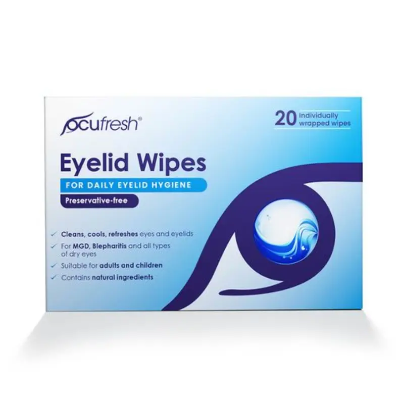 Ocufresh Eyelid Wipes - Pack of 20