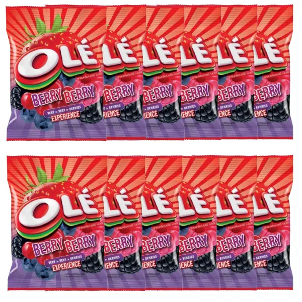 Olé - Berry Flavored Candy 25g. (Pack of 12)