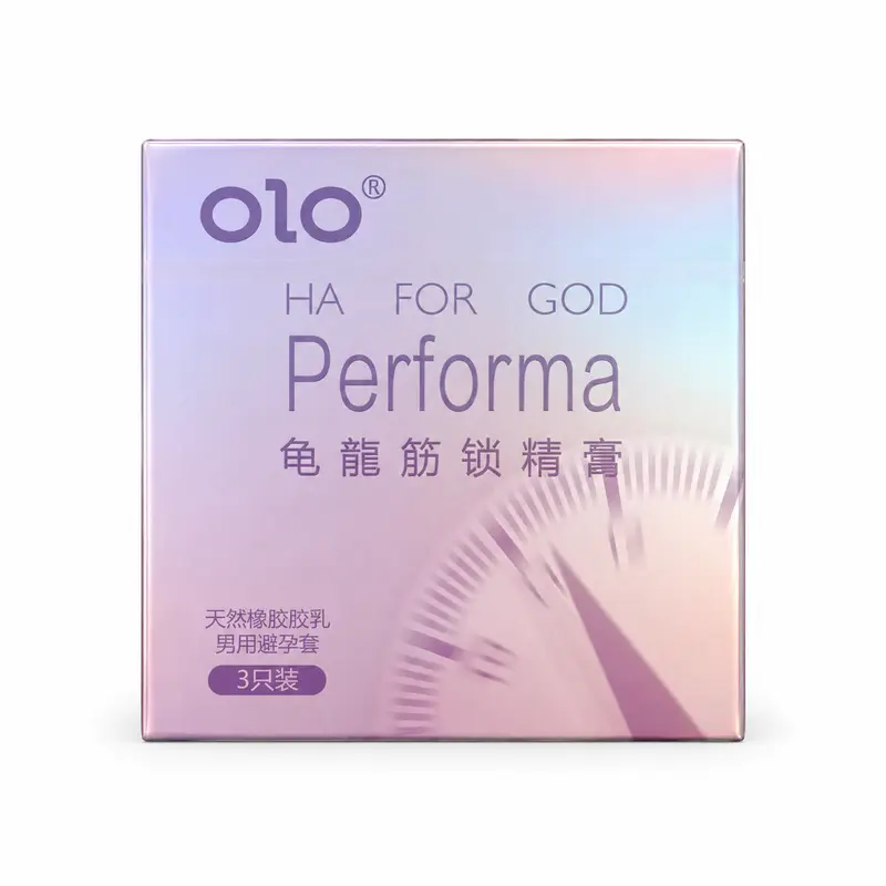 olo Performa Ribbed Latex Condoms – 3 Pack