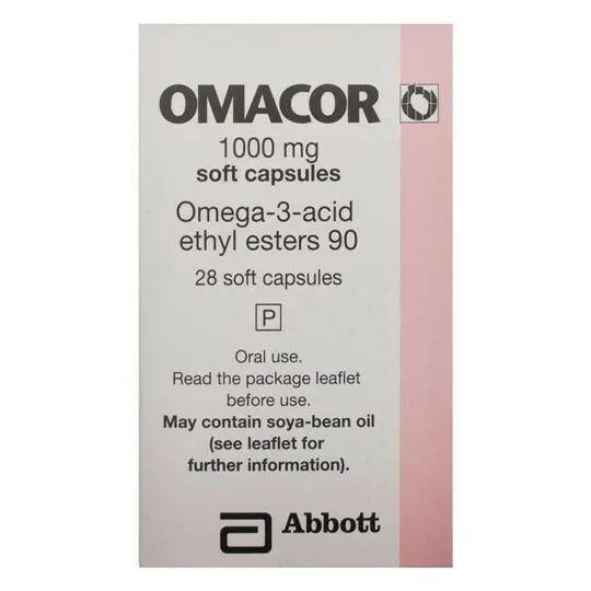 Omacor High Purity 90% Omega-3-Acid 1000mg (28 Capsules)