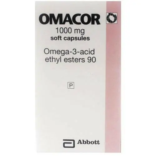 Omacor Omega-3-Acid Ethyl Esters 1000mg Capsules - 100 Capsules