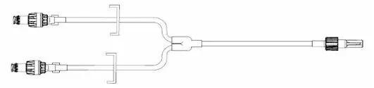 ONE-LINK Non-DEHP Bonded Double Lumen Y-Type Microbore Extension Set