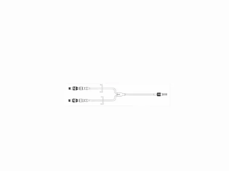 One-Link Non-DEHP Double Lumen Microbore Extension Set with 2 Back-Check Valves