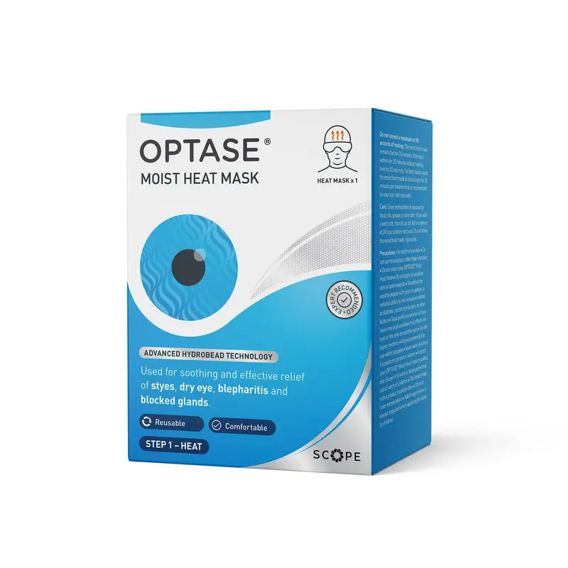 Optase Moist Heat Mask – Reusable Microwavable Eye Mask