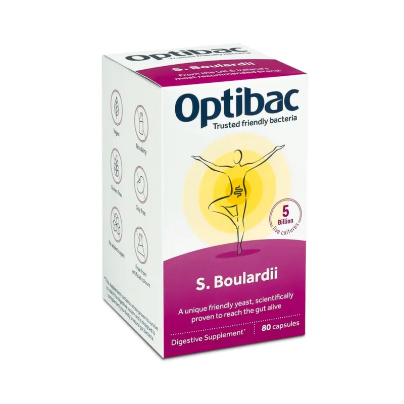 Optibac Saccharomyces Boulardii 80 capsules