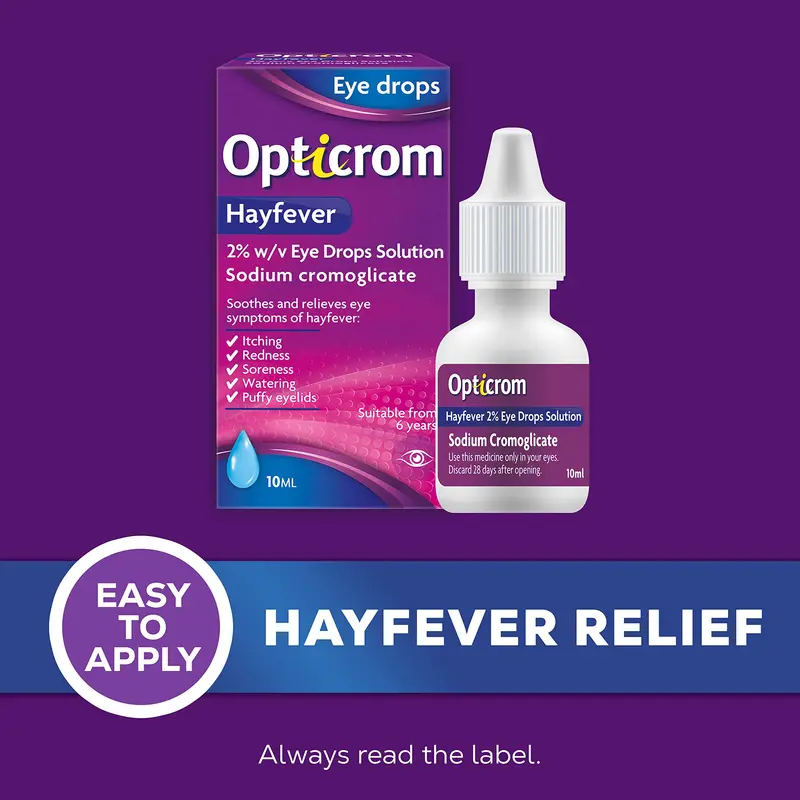 Opticrom Hayfever Eye Drops - 10ml