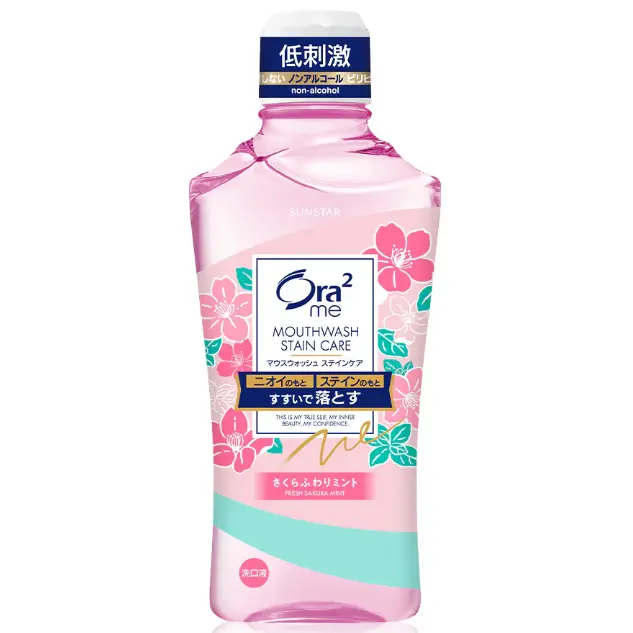 Ora2 - me Mouthwash Stain Care Fresh Sakura Mint 460ml.