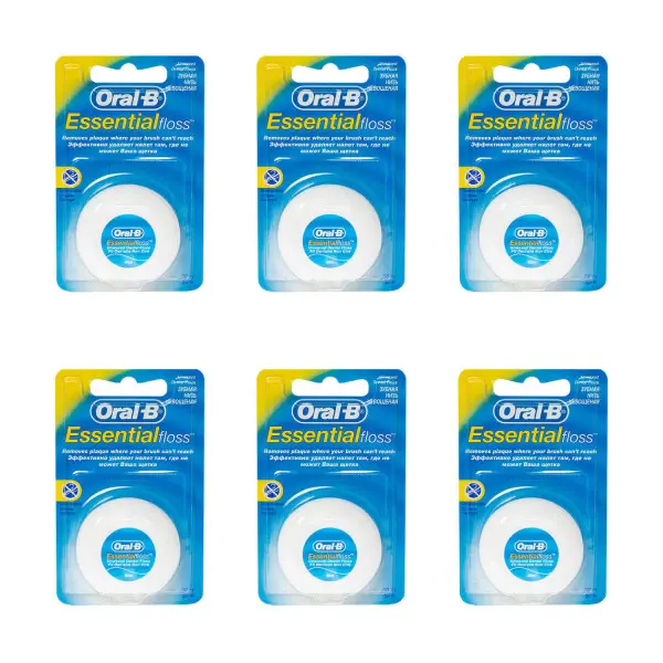 Oral-B Essential Unwaxed Dental Floss 6 Pack