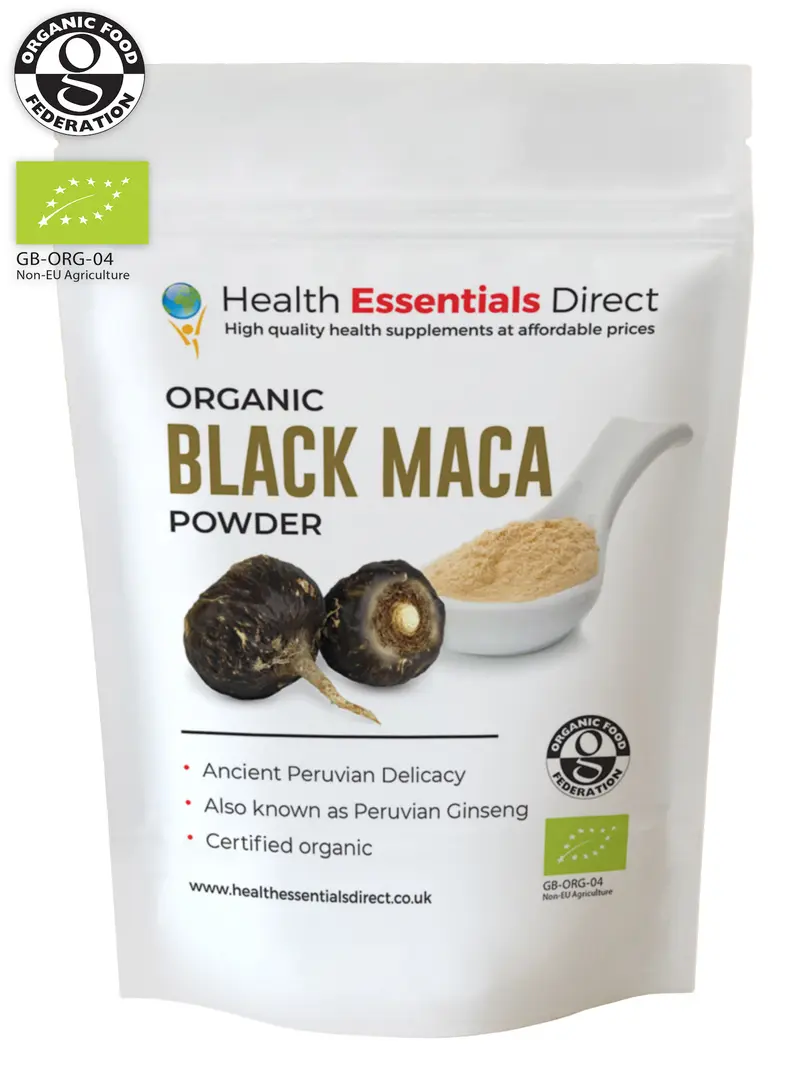 Organic Black Maca Powder (Libido, Fertility, Rare Colour Root)