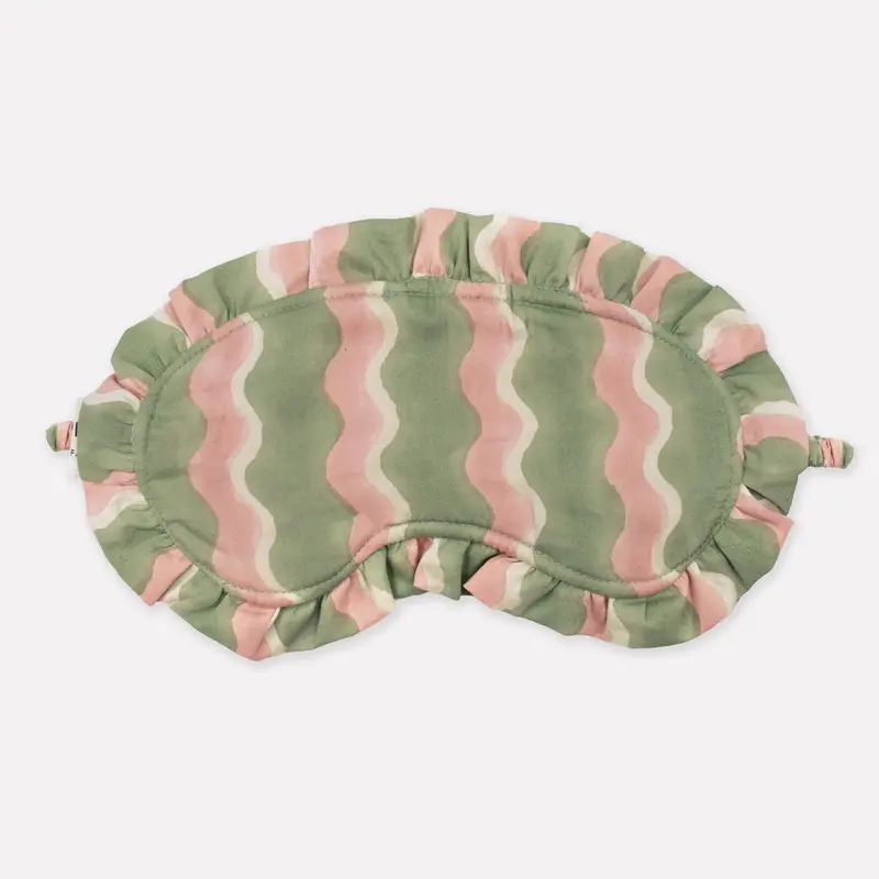 Organic Cotton Frill Eye Mask | Whirly | Mint