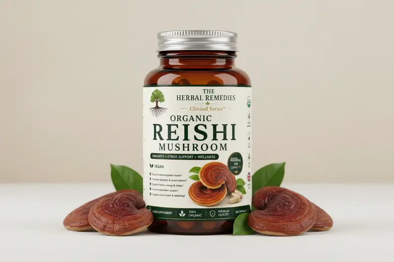 Organic Reishi Mushroom — Immunity, Stress Support & Wellness | Clinical Series™ | 30 Capsules