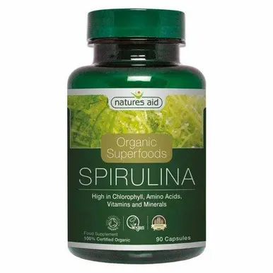 Organic Spirulina 500mg - 90 Capsules support protein intake vegan