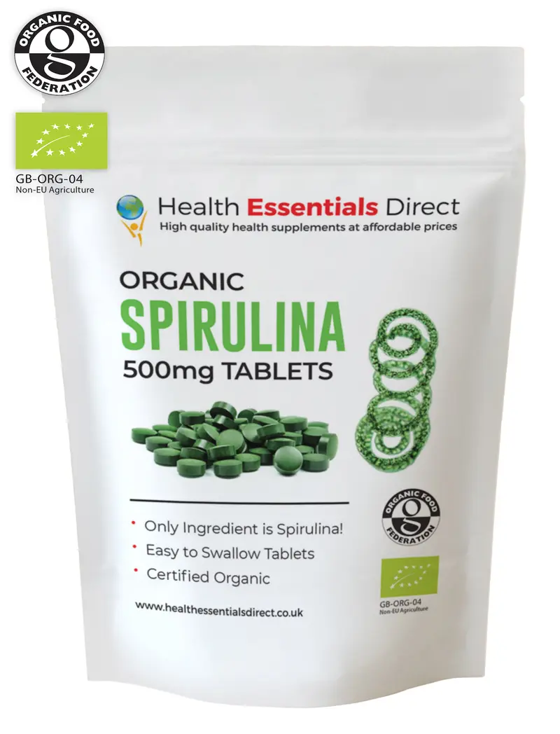 Organic Spirulina Tablets 500mg (Ancient Aztec Superfood)