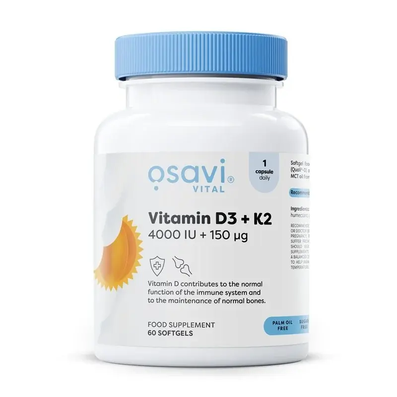Osavi Vitamin D3 4000IU + K2 150mcg - 60 Softgels