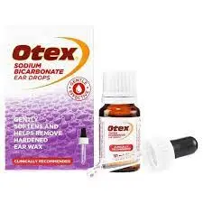 Otex ear drops sodium bicarbonate wax removal earache