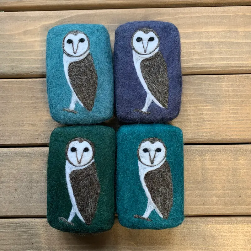 Owl Felted Soap