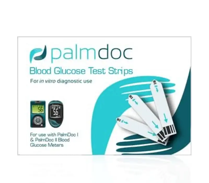 PalmDoc Blood Glucose Test Strips – Box of 50