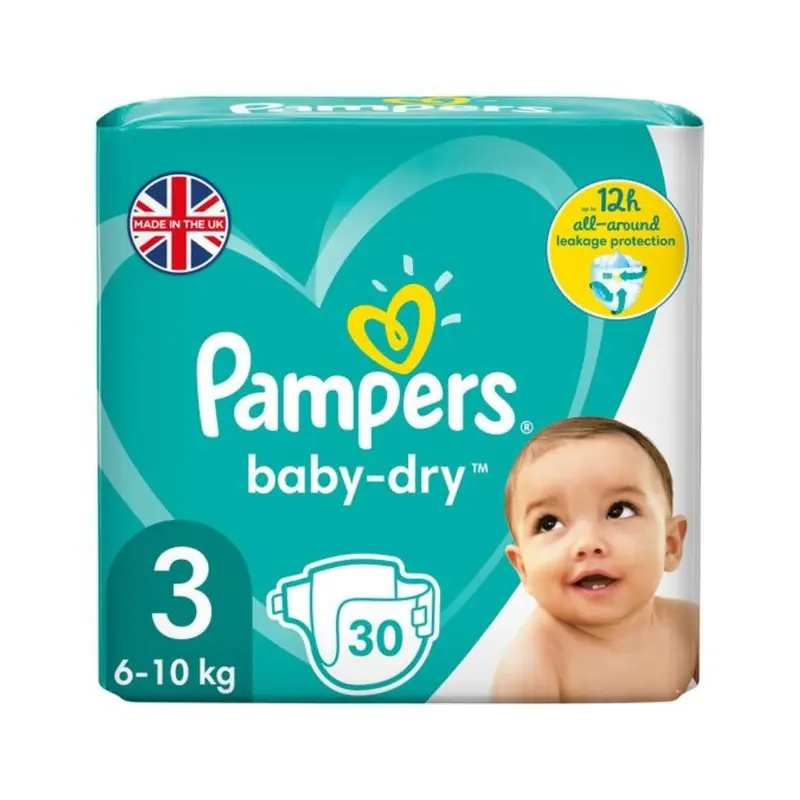 Pampers Baby-Dry Size 3 30 Nappies