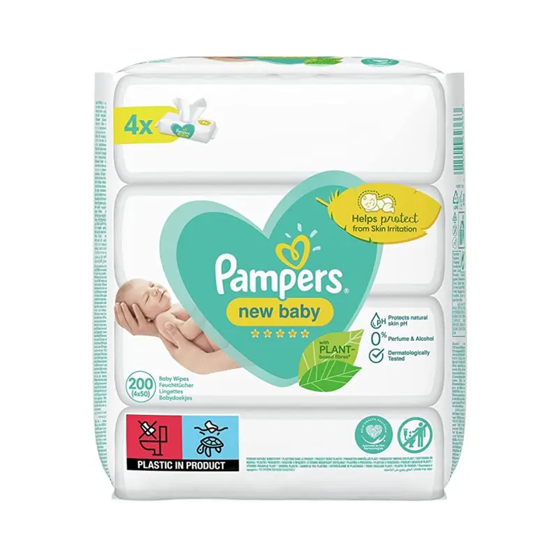 Pampers New Baby Sensitive 50 Wipes x 4