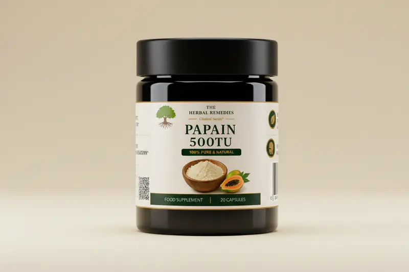Papain 500 TU | 100% Pure & Raw | Food Supplement 20 capsules