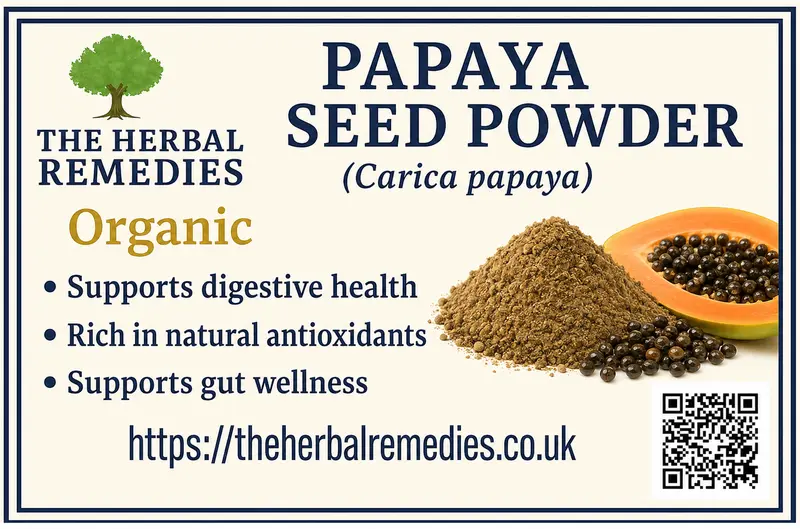 Papaya Seed Powder (Carica papaya) — Digestive, Antimicrobial & Liver Support