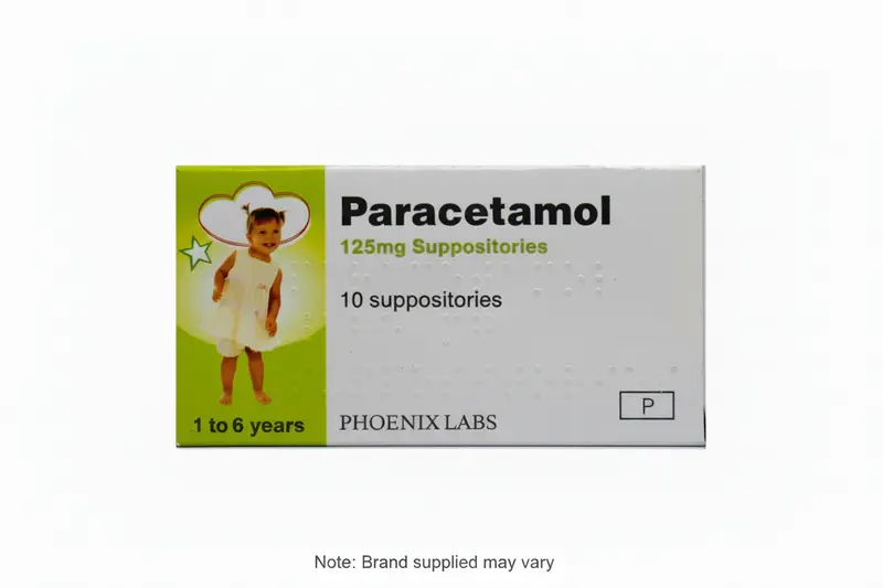 Paracetamol 125mg Suppositories - Pack of 10 (P)