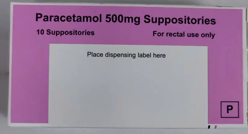 Paracetamol 500mg Suppositories - 10 Suppositories for Pain & Fever Relief