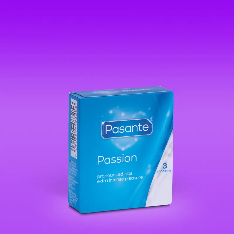 Pasante Ribbed (Passion) 3's Pack (x12 per tray)
