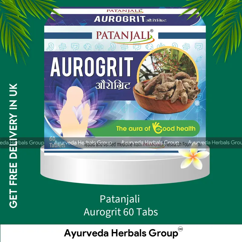 Patanjali Aurogrit 60Tabs - Ayurvedic Wellness Support | Herbal Products UK